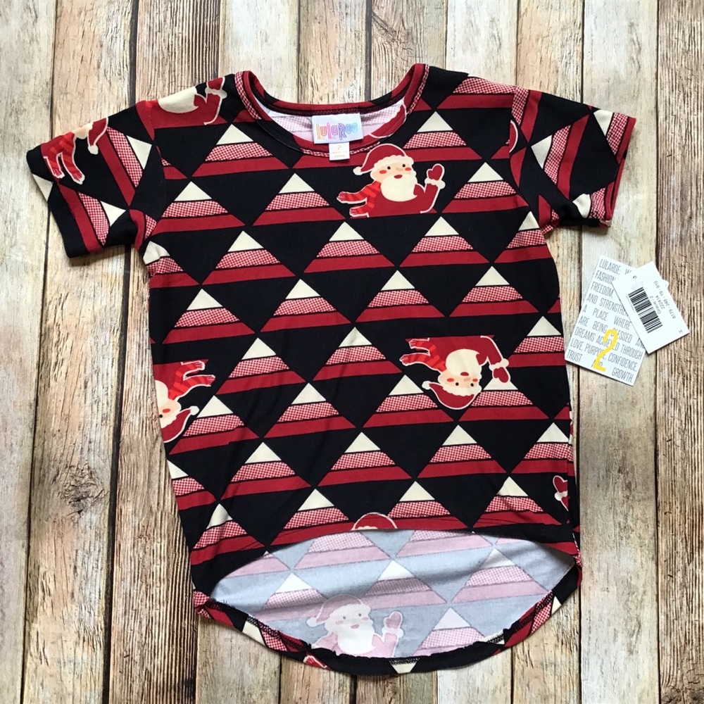NWT LulaRoe Gracie Christmas Santa Tee